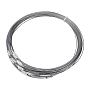 1mm Slate Gray 201 Stainless Steel Necklaces(TWIR-UN0001-09)