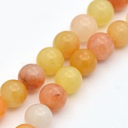 Natural Topaz Jade Round Beads Strands, 6mm, Hole: 1mm, about 63pcs/strand, 15.3 inch(X-G-D663-6mm)