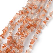 Natural Strawberry Quartz Beads Strands, Chip, 1.5~4.5x3~13x2.5~8mm, Hole: 0.6mm, 30.94~31.97 inch(78.6~81.2cm)(G-G0003-B02)
