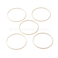 Brass Linking Rings, Long-Lasting Plated, Round Ring, Real 24K Gold Plated, 50x1mm, Inner Diameter: 48mm(X-KK-Y003-03N-G)