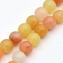 Natural Topaz Jade Round Beads Strands, 6mm, Hole: 1mm, about 63pcs/strand, 15.3 inch(X-G-D663-6mm)