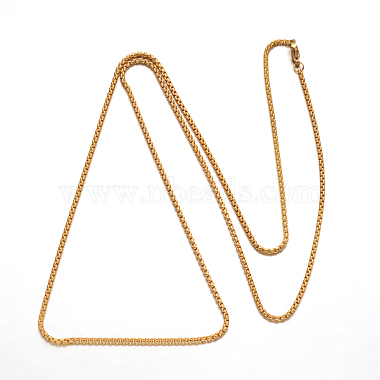 304 Stainless Steel Box Chain  Necklaces(STAS-L164-03G)-2