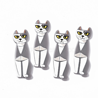 Gray Cat Acrylic Pendants