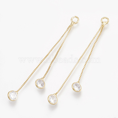 Real Gold Plated Clear Brass Pendants