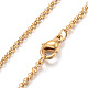 304 Stainless Steel Rolo Chains Necklaces(NJEW-G278-02G-A)-2