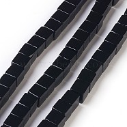Natural Black Onyx Beads Strands, Dyed & Heated, Cube, 8x8mm, Hole: 1.2mm, about 48pcs/strand, 15.5 inch(G-K282-03B)