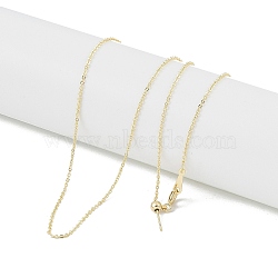 Brass Cable Chain Necklaces, Real 18K Gold Plated, 19.09 inch(48.5cm), Pendant: 5.7x3.8x3.4mm(NJEW-U008-07G)
