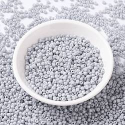 MIYUKI Round Rocailles Beads, Japanese Seed Beads, (RR3331) Opaque Ghost Gray, 8/0, 3mm, Hole: 1mm about 422~455pcs/bottle, 10g/bottle(SEED-JP0009-RR3331)