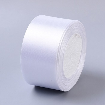 2 inch(50mm) White Satin Ribbon Wedding Sewing DIY, 25yards/roll(22.86m/roll)