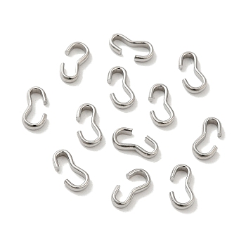 304 Stainless Steel Quick Link Connectors, Chain Findings, Number 3 Shaped Clasps, Stainless Steel Color, 10.4x5x2mm