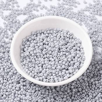 MIYUKI Round Rocailles Beads, Japanese Seed Beads, (RR3331) Opaque Ghost Gray, 8/0, 3mm, Hole: 1mm about 422~455pcs/bottle, 10g/bottle