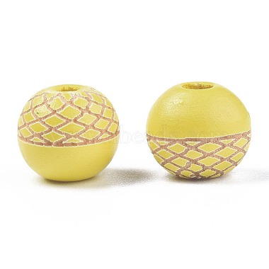 Painted Natural Wood Beads(WOOD-S057-072R)-2