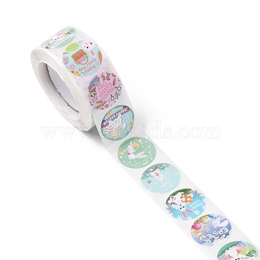 8 Patterns Easter Theme Self Adhesive Paper Sticker Rolls(DIY-C060-03R)-3