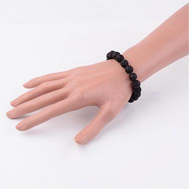 Natural Lava Rock Beads Stretch Bracelets(BJEW-JB02411)-3