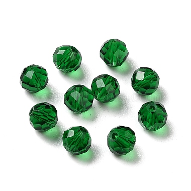 Green Round K9 Glass Beads