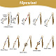10Pcs 10 Style Tibetan Style Alloy Gemstone Bookmark(AJEW-AB00033)-2