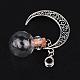 Round with Moon Glass Wishing Bottle European Dangle Charms(PALLOY-JF00167-01)-1