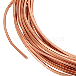 Copper Wire, for DIY Jewelry Making, Rose Gold, 1.3mm, about 19.69 Feet(6m)/pc(FIND-WH0170-40B-RG)