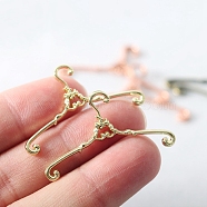 Alloy Doll Clothes Hangers, for Doll Clothing Outfits Hanging Supplies, Golden, 20x40mm(PW-WG97384-01)