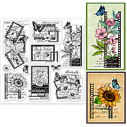 PVC Plastic Stamps, for DIY Scrapbooking, Photo Album Decorative, Cards Making, Stamp Sheets, Film Frame, Flower, 15x15cm(DIY-WH0372-0039)