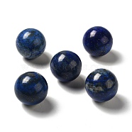 Natural Lapis Lazuli Beads, No Hole/Undrilled, Dyed, Round, 25~25.5mm(G-A206-02-10)
