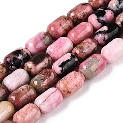 Natural Rhodonite Beads Strands, Column, 9~9.5x6~6.5mm, Hole: 0.9~1mm, about 20~21pcs/strand, 7.28~7.6''(18.5~19cm)(G-G980-41B)