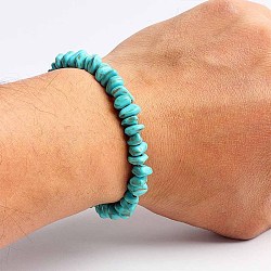Turquoise Bracelet with Elastic Rope Bracelet, Male and Female Lovers Best Friend(DZ7554-32)