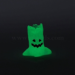 Luminous Halloween Theme  Resin Decorations, Ghost, 31x24mm(LUMI-PW0005-002B)