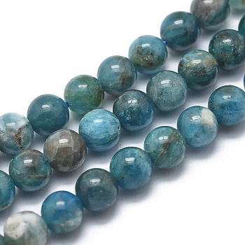 Natural Apatite Beads Strands, Grade AB, Round, 3mm, Hole: 0.8mm, about 98pcs/strand, 14.96''(38cm)