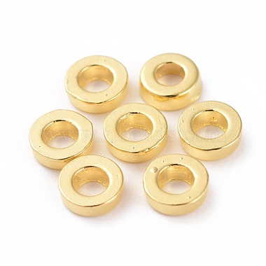 Golden Donut Alloy Spacer Beads