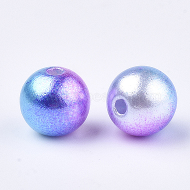 Rainbow ABS Plastic Imitation Pearl Beads(OACR-Q174-10mm-06)-2