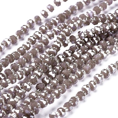 4mm RosyBrown Rondelle Glass Beads