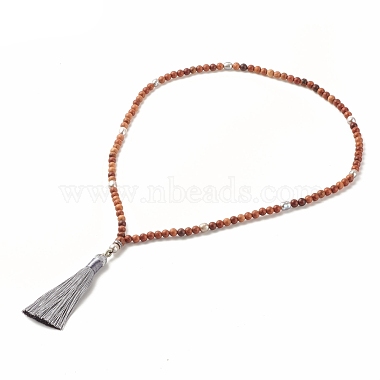 Буддийское ожерелье(NJEW-JN03837)-4