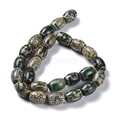Tibetan Style dZi Beads Strands(TDZI-E005-01P)-4