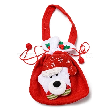 4Pcs 4 Styles Christmas Velvet Candy Bags Decorations(ABAG-SZ0001-14)-2