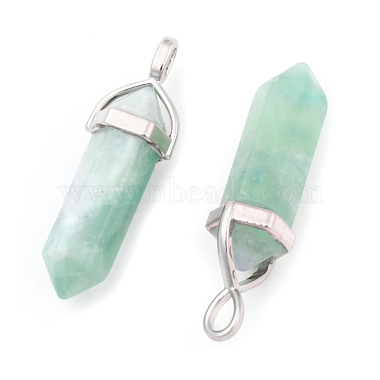 Natural Fluorite Double Terminated Pointed Pendants(G-F295-05O)-2