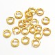 Golden Color Brass Open Jump Rings(X-JRC5MM-G)-1