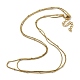 304 Stainless Steel Double-Layer Necklace(NJEW-Q321-01G)-2
