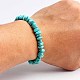 bracelet turquoise avec bracelet corde élastique(DZ7554-32)-1