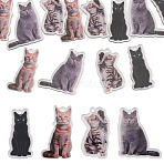 12Pcs 4 Styles Printed Acrylic Pendants, Cat Shape, 39~40x20~34x3mm, Hole: 2mm, 3pcs/style(OACR-TA0004-14A)