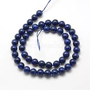 Natural Gemstone Beads Strands, Dyed, Imitation Lapis Lazuli, Round, 8.5mm, Hole: 1mm, about 48pcs/strand, 15.7 inch(40cm)(G-E394-02A)