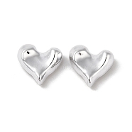 CCB Plastic Cabochons, Heart, Platinum, 17x18x7mm(KY-C020-02P)