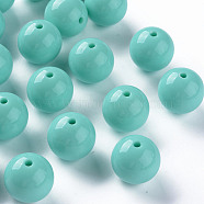 Opaque Acrylic Beads, Round, Pale Turquoise, 20x19mm, Hole: 3mm, about 111pcs/500g(MACR-S370-C20mm-SS2107)
