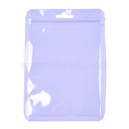 Macaron Color Plastic Yin-yang Zip Lock Bags, Resealable Bags, Self Seal Bags, Top Seal, Rectangle, Lilac, 10x7.5x0.15cm, Unilateral Thickness: 2 Mil(0.05mm)(OPP-N001-01D-06)