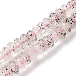 Natural Quartz Beads Strands, Faceted, Rondelle, 7~7.5x4~4.5mm, Hole: 0.9mm, about 92pcs/strand, 15.75 inch(40cm)(G-K380-A36-08)