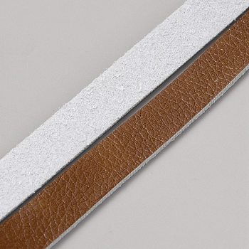 Flat Imitation Leather Cord, Saddle Brown, 13x2mm, about 2.52 Yards(2.3m)/Roll