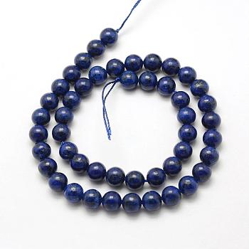 Natural Gemstone Beads Strands, Dyed, Imitation Lapis Lazuli, Round, 8.5mm, Hole: 1mm, about 48pcs/strand, 15.7 inch(40cm)