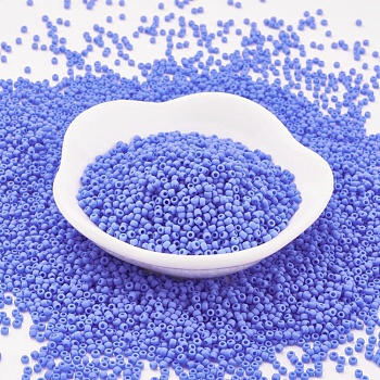 TOHO Japanese Seed Beads, Round, (48LF) Matte Opaque Periwinkle, 11/0, 2x1.5mm, Hole: 0.5mm, about 42000pcs/pound
