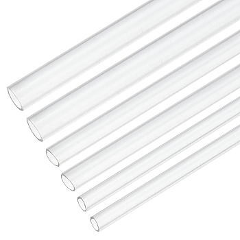 3 Sets 3 Style ABS Plastic Column Bar Rods, for DIY Sand Table Architectural Model Making, Clear, 250x3mm, Hole: 2mm