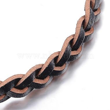 Adjustable Braided Leather Cord Bracelets(BJEW-P099-21)-4